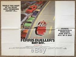 Journée De Ferris Bueller, Original 1986 Britannique Quad Film Affiche De Film, Ferrari