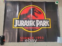 Jurassic Park (1993) Affiche de film originale Quad Teaser du Royaume-Uni