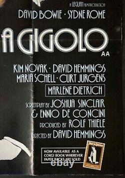 Juste un gigolo ORIGINAL Quad Affiche de cinéma David Bowie Tom Chantrell 1978