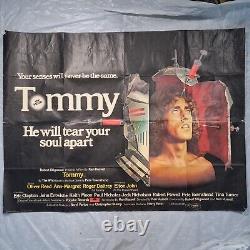 KEN RUSSELL ET THE WHO'S TOMMY (1975) Rare ORIG UK QUAD Affiche de film d'horreur