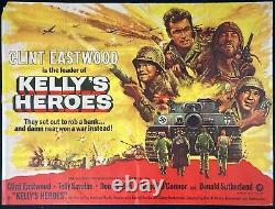 Kellys Heroes Original Quad Cinéma Affiche Clint Eastwood 1970