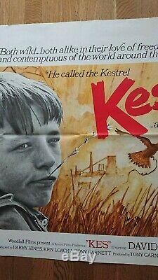 Kes (1969) Royaume-uni Cinéma Quad Affiche Classique Du Film Britannique De Ken Loach