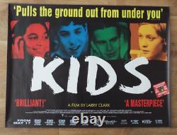 Kids A Film Par Larry Clark 1995 Affiche De Cinéma Originale Du Royaume-uni Quad Rare