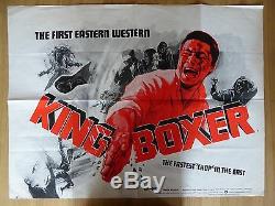 King Boxer (1972) Film Quad Uk Original / Affiche De Film, Kung-fu, Arts Martiaux, Rares