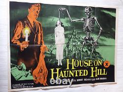 LA MAISON SUR LA COLLINE HANTÉE 1958 AFFICHE ORIGINALE UK QUAD 30x40 VINCENT PRICE