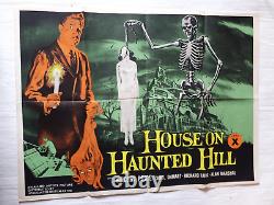 LA MAISON SUR LA COLLINE HANTÉE 1958 AFFICHE ORIGINALE UK QUAD 30x40 VINCENT PRICE