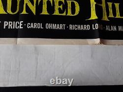 LA MAISON SUR LA COLLINE HANTÉE 1958 AFFICHE ORIGINALE UK QUAD 30x40 VINCENT PRICE