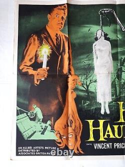 LA MAISON SUR LA COLLINE HANTÉE 1958 AFFICHE ORIGINALE UK QUAD 30x40 VINCENT PRICE