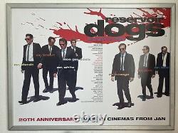 LES CHIENS DE RESERVOIR - Affiche de cinéma rare du 20ème anniversaire de Tarantino