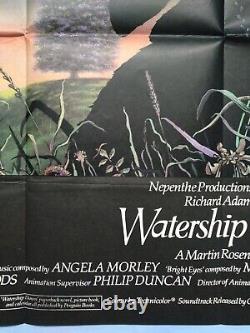 LES COLLINES DE WATERSHIP (1978) affiche originale du Royaume-Uni en format quadrichromie du classique animé de Richard Adams