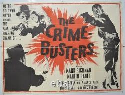 LES CRIMEBUSTERS (1962) Affiche de cinéma originale Quad Movie Poster de Cain's Hundred