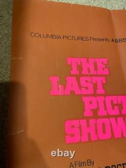 LE DERNIER SPECTACLE D'IMAGES Affiche UK Quad RARE version Peter Bogdanovich années 70 MCM