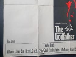 LE PARAIN AFFICHE QUAD ORIGINALE PREMIÈRE SORTIE ROYAUME-UNI 30 x 40 MARLON BRANDO