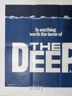 LE PROFOND rare Affiche de film vintage originale 1977 UK Quad 30x40 Nick Nolte Bisset