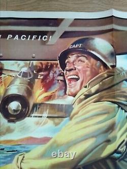 LOIN DE TOUS LES BATEAUX (1956) affiche originale UK quad superbe art de la marine de la Seconde Guerre mondiale de Bill Wiggins