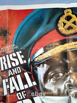 L'ASCENSION ET LA CHUTE D'IDI AMIN (1981) affiche de film quad originale avec art de Chantrell