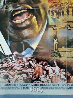 L'ASCENSION ET LA CHUTE D'IDI AMIN (1981) affiche de film quad originale avec art de Chantrell