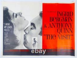 L'Affiche Originale du Film UK Quad de 1964 'La Visite' avec Ingrid Bergman
