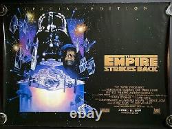 L'Empire contre-attaque Affiche de film originale Quad 1997 Édition spéciale RR Star Wars