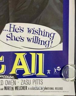 L'Excitation de Tout Affiche de Film Originale Quad Doris Day James Garner 1963