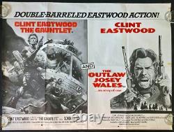 L'Outlaw Josey Wales / Affiche de cinéma originale Quad Gauntlet Clint Eastwood