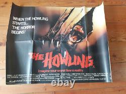 L'affiche Originale Du Quad Britannique Howling Pour Le Film De Loup-garou De 1981