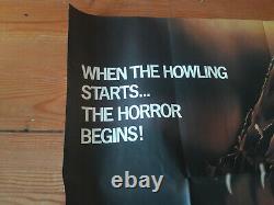 L'affiche Originale Du Quad Britannique Howling Pour Le Film De Loup-garou De 1981