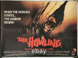 L'affiche de cinéma originale Quad du film The Howling de Joe Dante avec Dee Wallace 1981