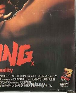 L'affiche de cinéma originale Quad du film The Howling de Joe Dante avec Dee Wallace 1981
