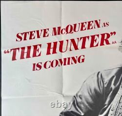 L'affiche de film originale Quad de The Hunter avec Steve McQueen 1980