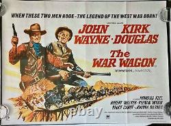 L'affiche originale du film Quad de La Caravane de la guerre avec John Wayne et Kirk Douglas en 1967.
