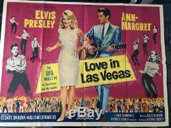 L'amour À Las Vegas 1964 Affiche Originale De Cinéma De Quad Cinema Elvis Ann Margret