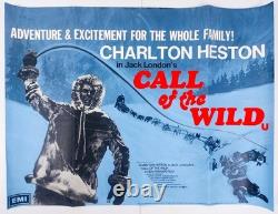L’appel du vent Affiche de film originale britannique au format quad 1972 Charlton Heston