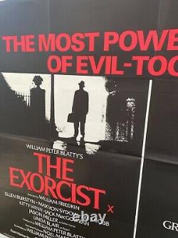 L'exorciste / L'omen Double Bill Uk Quad 30x40 Affiche De Film D'horreur Originale