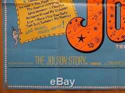 L'histoire De Jolson (1946) Rr Affiche Originale De Film / Film Quad Uk, Al Jolson