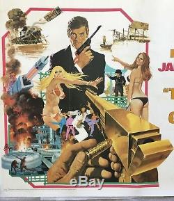 L'homme Au Pistolet D'or, James Bond, Lin Originale 1974 Quad Film Affiche Du Film