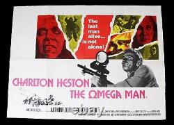 L'homme oméga affiche de film vintage U.K. Quad originale de 1971
