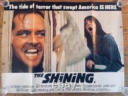 L'illumination Affiche de film britannique Quad originale de 1980 avec Jack Nicholson Horreur
