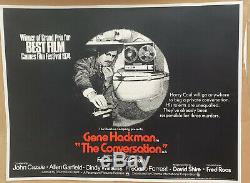 La Conversation Au Royaume-uni Quad (1974) Entoilée Film Affiche Originale Gene Hackman