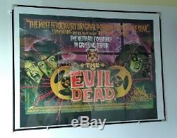 La Evil Dead (1981) D'origine Affiche Du Film Quad Uk -bruce Campbell Zombie Horreur