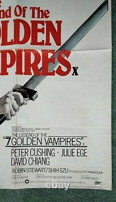 La Légende Des 7 Vampires D'or (1974) Affiche Originale Du Quadruple Film Du Royaume-uni -hammer