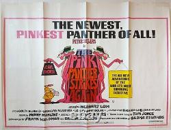 La Panthère Rose Frappe À Nouveau L'affiche Originale Du Film Uk Quad 1976