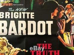 La Vérité (la Verite) Brigitte Bardot Originale Uk Affiche Du Film Quad