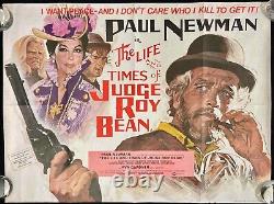 La vie et l'époque du juge Roy Bean Affiche originale Quad du film Paul Newman 1972