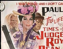 La vie et l'époque du juge Roy Bean Affiche originale Quad du film Paul Newman 1972