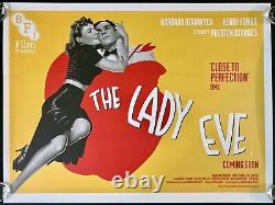 Lady Eve ORIGINAL Quad Affiche de Film Cinéma Stanwyck Fonda Sturges BFI 2019