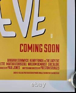 Lady Eve ORIGINAL Quad Affiche de Film Cinéma Stanwyck Fonda Sturges BFI 2019