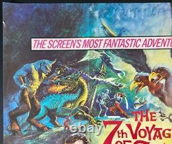 Le 7ème Voyage de Sinbad / Attention ! Affiche de film originale Quad Ray Harryhausen