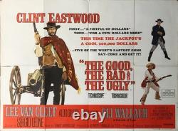 Le Bon, la Brute et le Truand (1966), Affiche originale britannique en quadrilatère