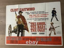 Le Bon, la Brute et le Truand (1966), Affiche originale britannique en quadrilatère